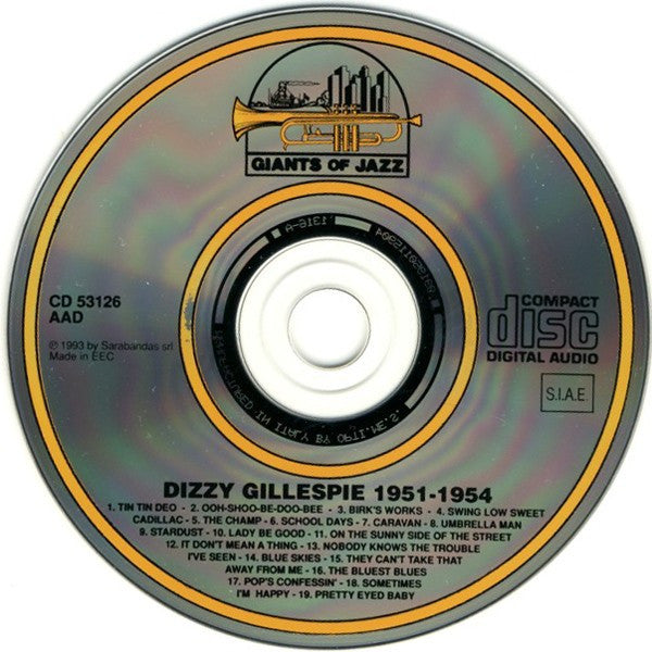 Dizzy Gillespie : Sings & Plays 1951 - 1954 (CD, Comp)