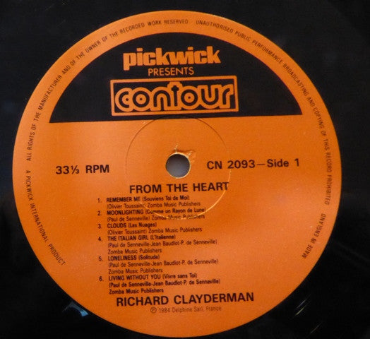 Richard Clayderman : From The Heart (LP)