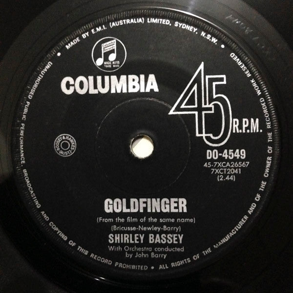 Shirley Bassey : Goldfinger (7", Single)