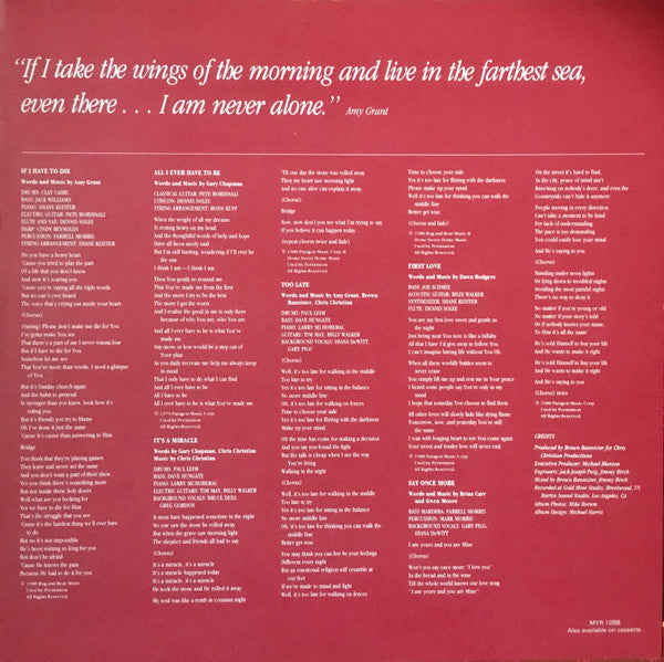 Amy Grant : Never Alone (LP, Album)