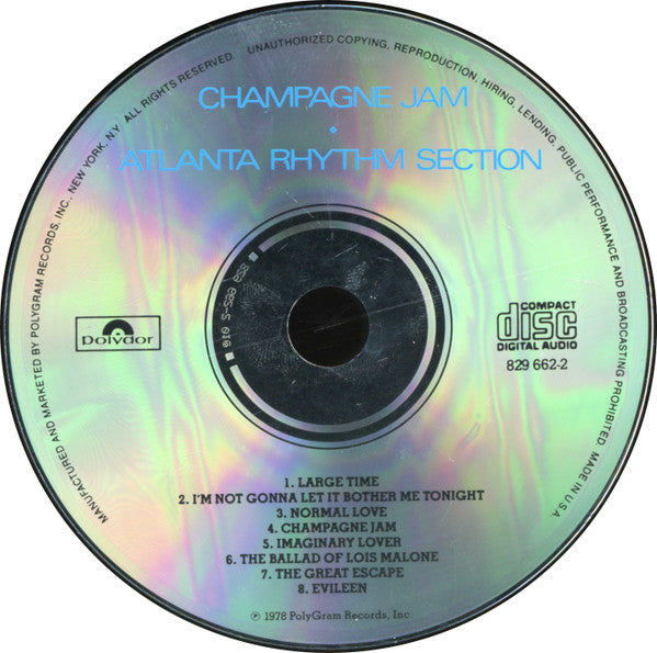 Atlanta Rhythm Section : Champagne Jam (CD, Album, RE, RM)