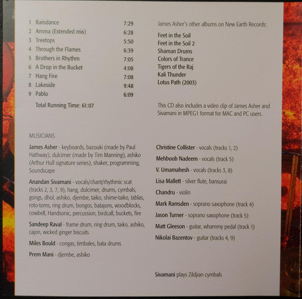 James Asher And Sivamani* : Drums On Fire (CD, Album, Enh)