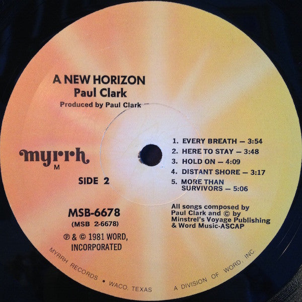 Paul Clark (5) : A New Horizon (LP, Album)