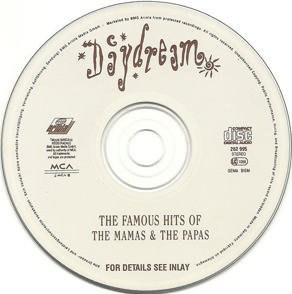 The Mamas & The Papas : Daydream - The Famous Hits Of The Mamas & The Papas (CD, Comp)