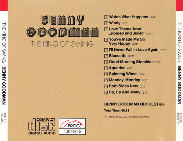 Benny Goodman : The King Of Swing (CD, Comp, RP)