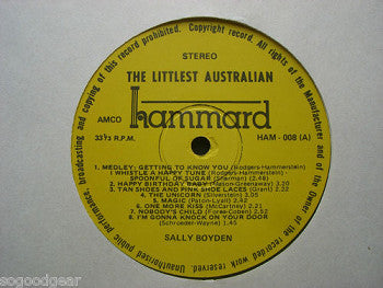 Sally Boyden : The Littlest Australian (LP, Album, Gat)