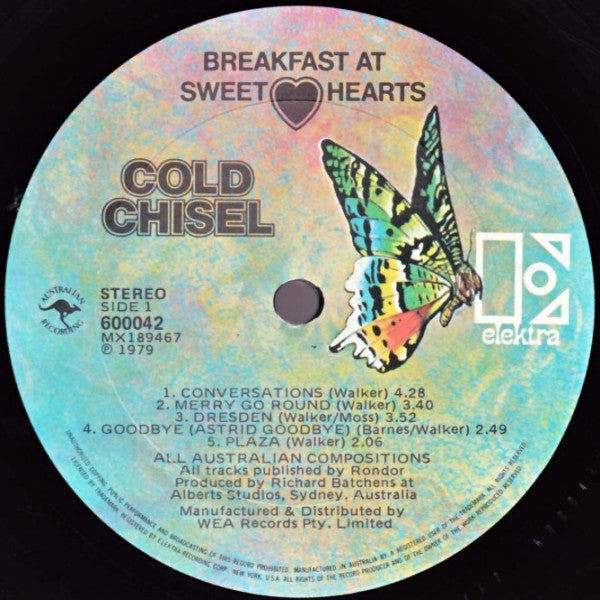 Cold Chisel : Breakfast At Sweethearts (LP, Album)