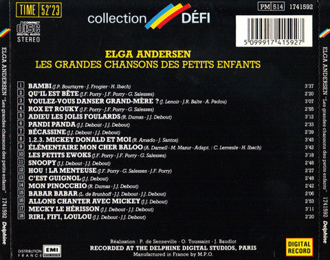 Elga Andersen : Les Grandes Chansons Des Petits Enfants (CD, Album)