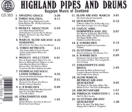 Ian McGregor & Scottish Pipe Band : Highland Pipes And Drums: Bagpipe Music Of Scotland (CD)