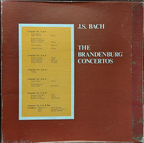 J.S. Bach*, London Philharmonic Orchestra, Sir Adrian Boult : The Brandenburg Concertos (Box + 2xLP, Album)
