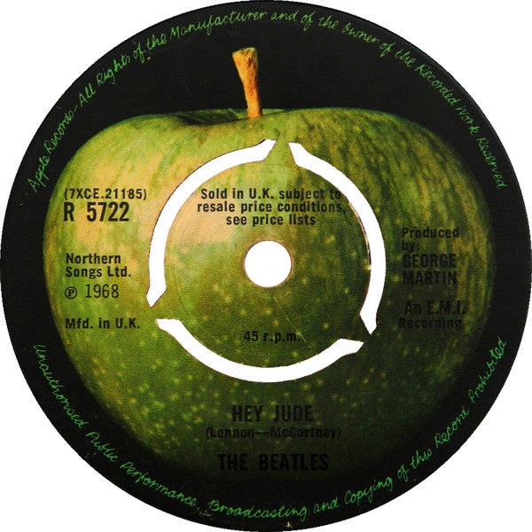 The Beatles : Hey Jude (7", Single, 3-P)