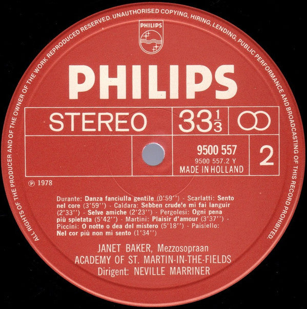 Janet Baker, Academy Of St. Martin-in-the-Fields*, Neville Marriner* : Arie Amorose (LP)