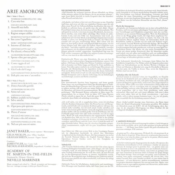 Janet Baker, Academy Of St. Martin-in-the-Fields*, Neville Marriner* : Arie Amorose (LP)