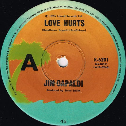 Jim Capaldi : Love Hurts (7", Single)
