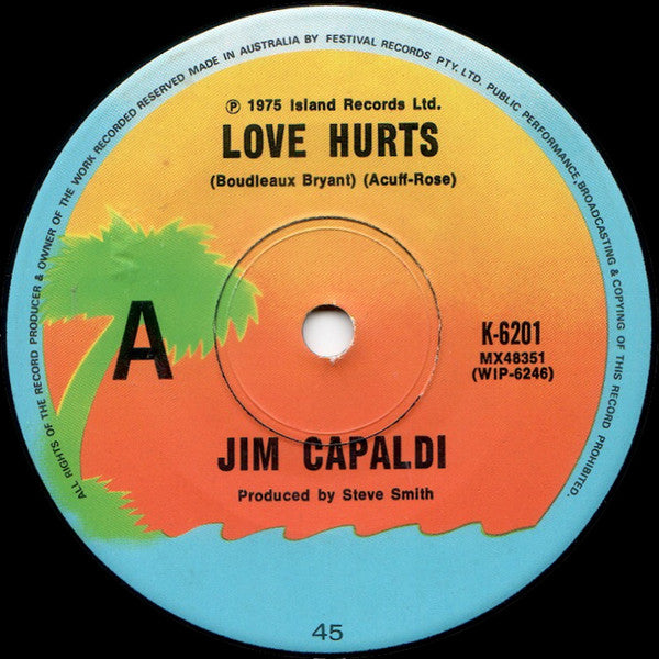 Jim Capaldi : Love Hurts (7", Single)