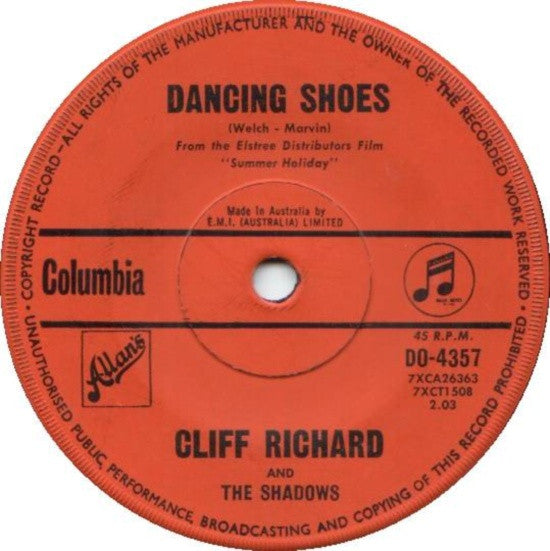 Cliff Richard & The Shadows : Summer Holiday (7", Single)