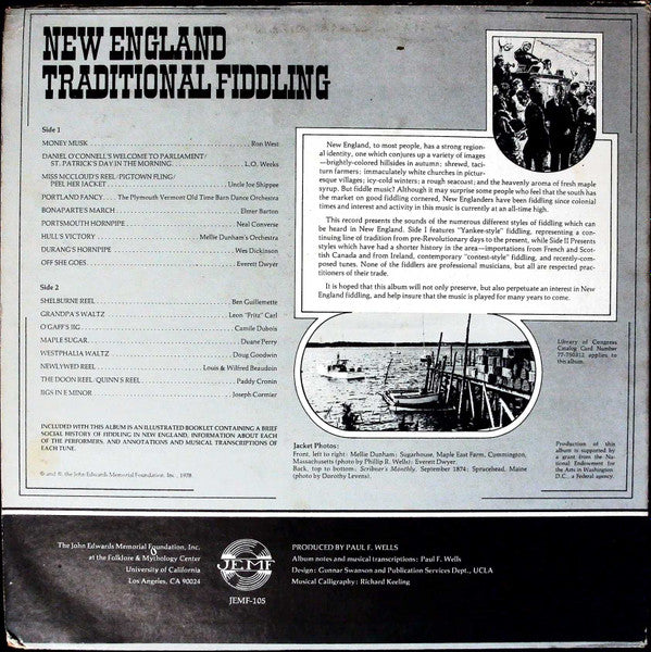 Various : New England Traditional Fiddling (LP, Comp)