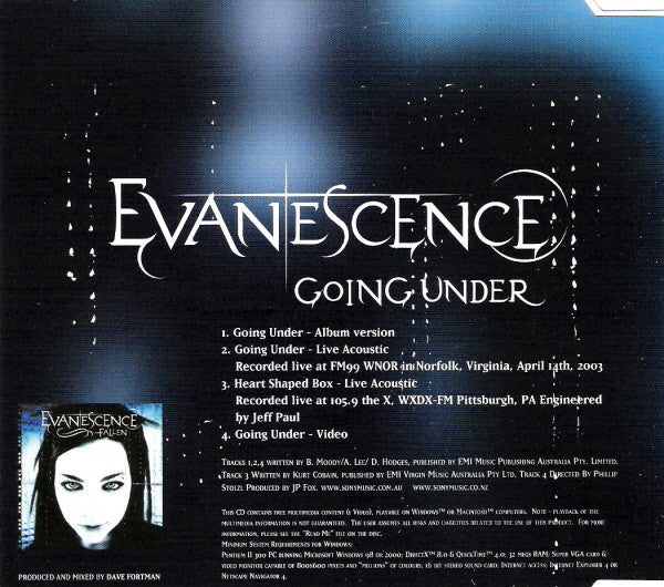 Evanescence : Going Under (CD, Single, Enh)
