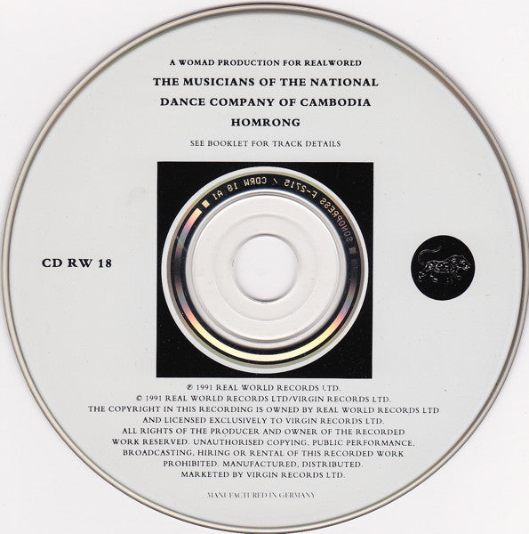 The Musicians Of The National Dance Company Of Cambodia : Homrong (CD, Album)