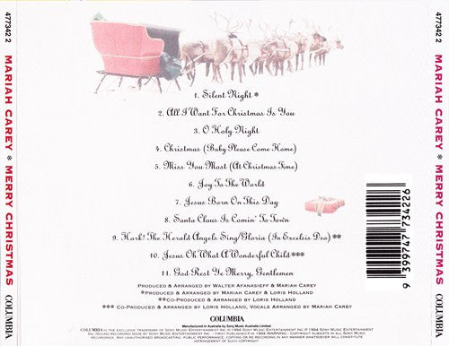 Mariah Carey : Merry Christmas (CD, Album, SMA)