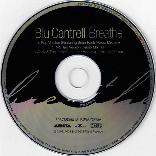 Blu Cantrell : Breathe (CD, Maxi)