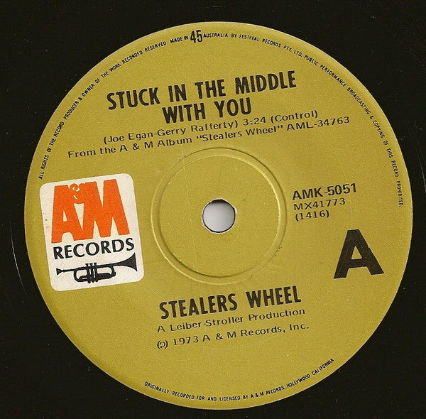 Stealers Wheel : Stuck In The Middle With You (7", Single)