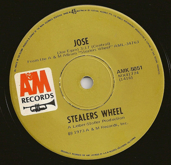 Stealers Wheel : Stuck In The Middle With You (7", Single)