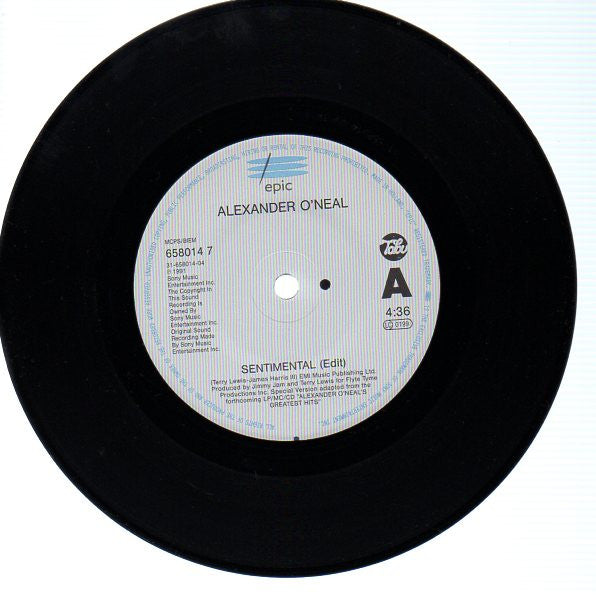 Alexander O'Neal : Sentimental / The Yoke (7", Single)