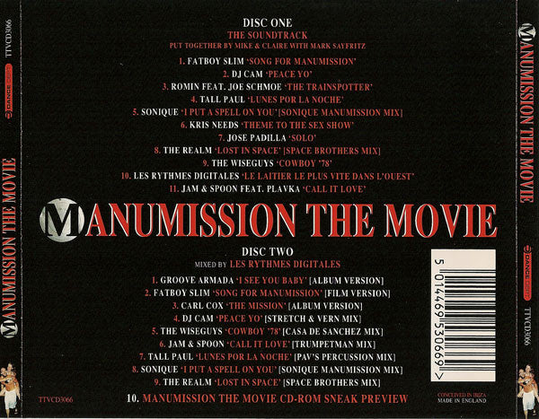 Various : Manumission The Movie - The Original Soundtrack To The Motion Picture (CD, Comp + CD, Enh, Mixed)