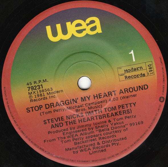 Stevie Nicks : Stop Draggin' My Heart Around (7", Single)