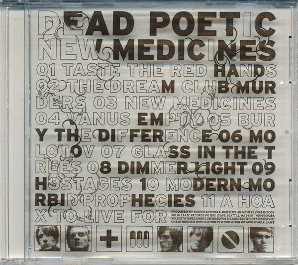 Dead Poetic : New Medicines (CD, Album)
