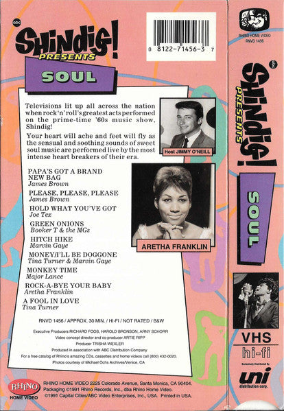 Various : Shindig! Presents Soul (VHS, Comp, NTSC)