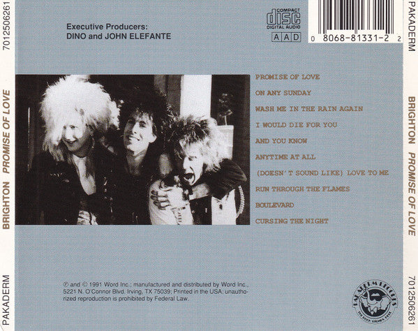 Brighton (4) : Promise Of Love (CD, Album)