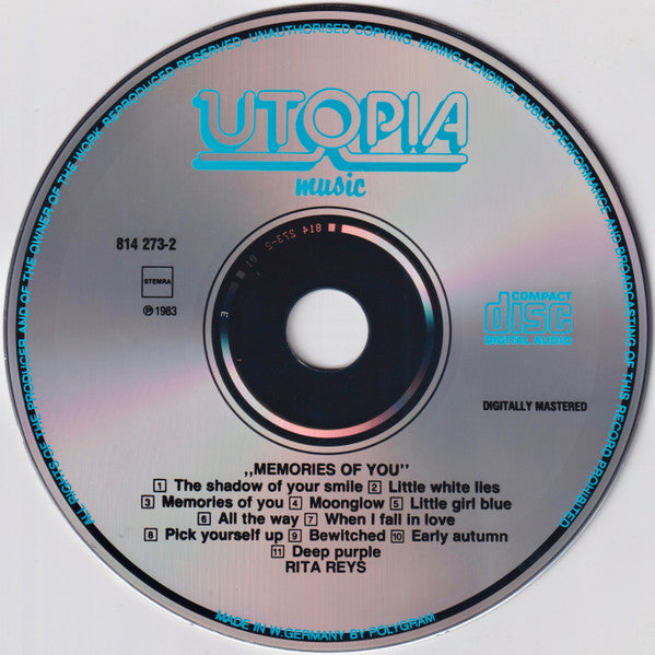 Rita Reys With Trio Pim Jacobs* : Memories Of You (CD, Album)