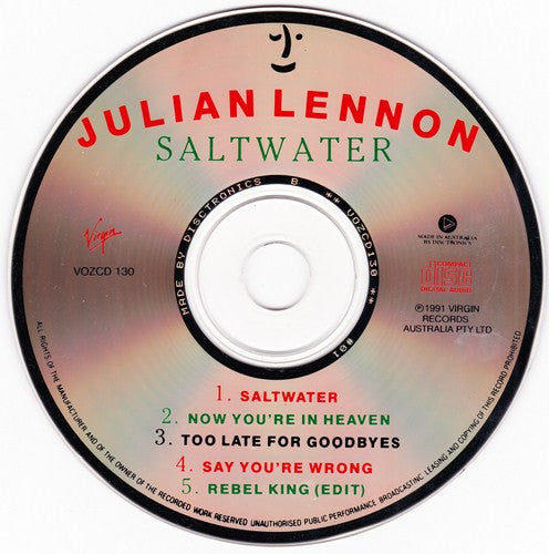 Julian Lennon : Saltwater (CD, EP)