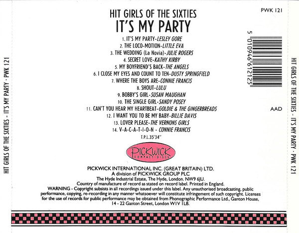 Various : Hit Girls Of The Sixties - It's My Party (CD, Comp)