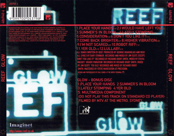 Reef : Glow (CD, Album, RE + CD, Enh, Bon + Ltd)