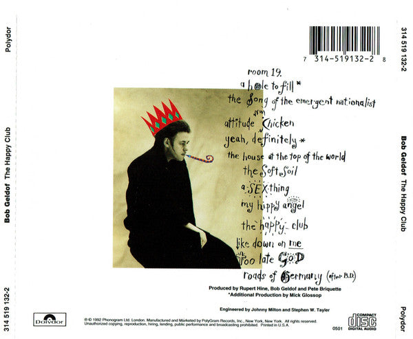 Bob Geldof : The Happy Club (CD, Album)