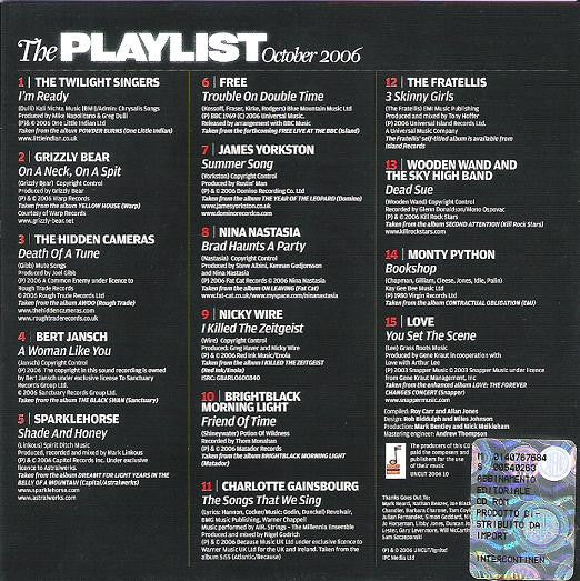 Various : The Playlist October 2006 (CD, Comp, Car)