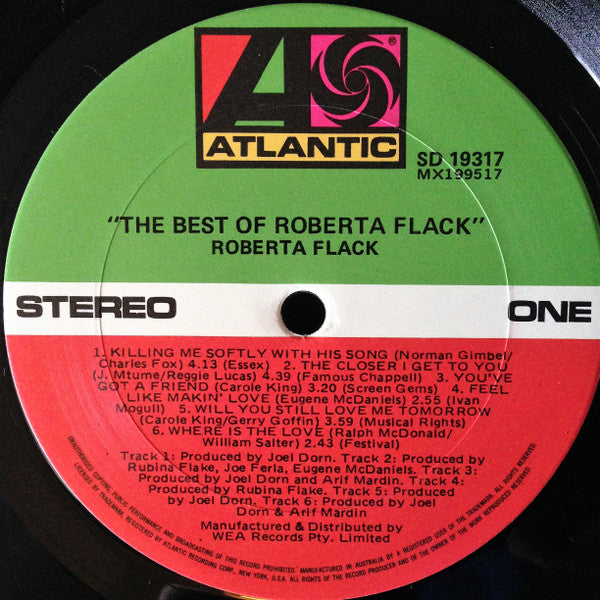 Roberta Flack : The Best Of Roberta Flack (LP, Comp)
