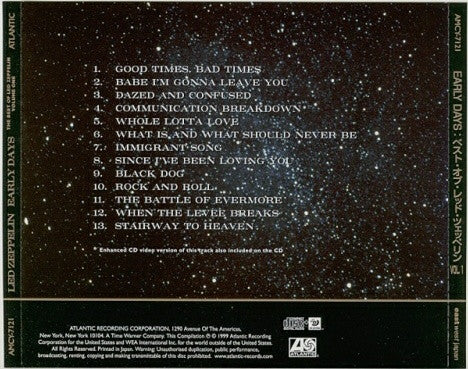 Led Zeppelin : Early Days: The  Best Of Led Zeppelin Volume One (CD, Comp, Enh)