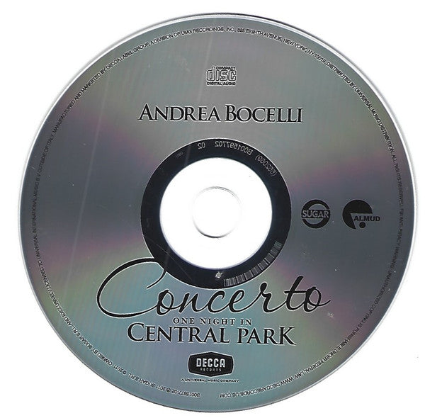 Andrea Bocelli : Concerto: One Night In Central Park (CD, Album)