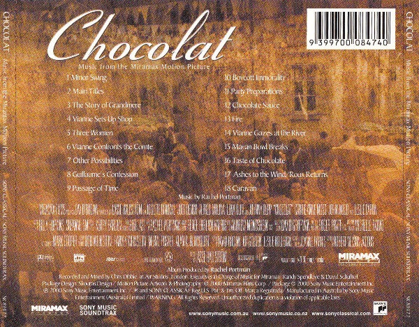 Rachel Portman : Chocolat (Music From The Miramax Motion Picture) (CD)