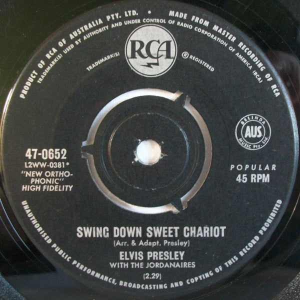 Elvis Presley : Milky White Way (7", Single)