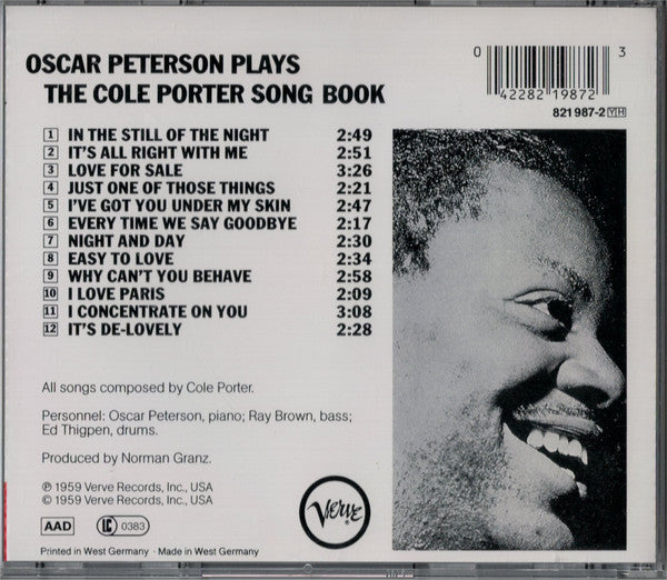Oscar Peterson : Oscar Peterson Plays The Cole Porter Song Book (CD, Album, RE, RM, EDC)