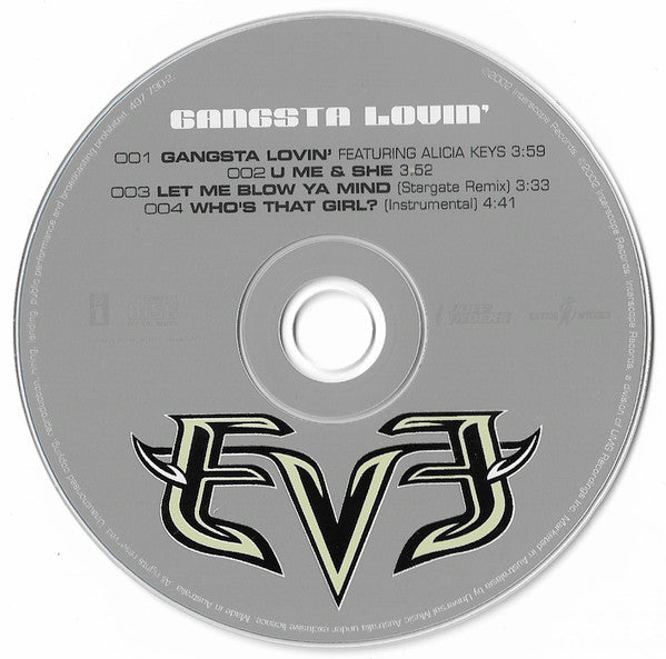 Eve (2) Featuring Alicia Keys : Gangsta Lovin' (CD, Single)