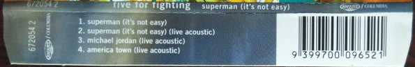Five For Fighting : Superman (It's Not Easy) (CD, Single)