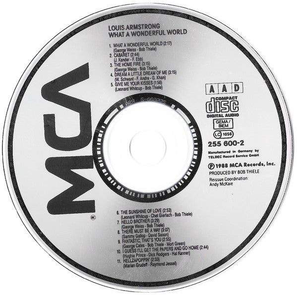 Louis Armstrong : What A Wonderful World (CD, Album, RE)