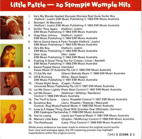 Little Pattie : 20 Stompie Wompie Hits (CD, Comp)