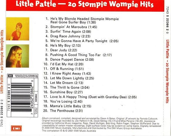 Little Pattie : 20 Stompie Wompie Hits (CD, Comp)